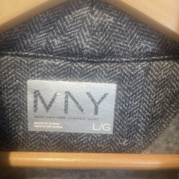 Marc New York Andrew Marc Womens Large Gray Full Zip Fleece Jacket Pockets - Picture 5 of 10